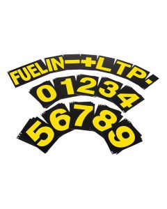 B-G Racing Standard Pit Board Number Set - Yellow